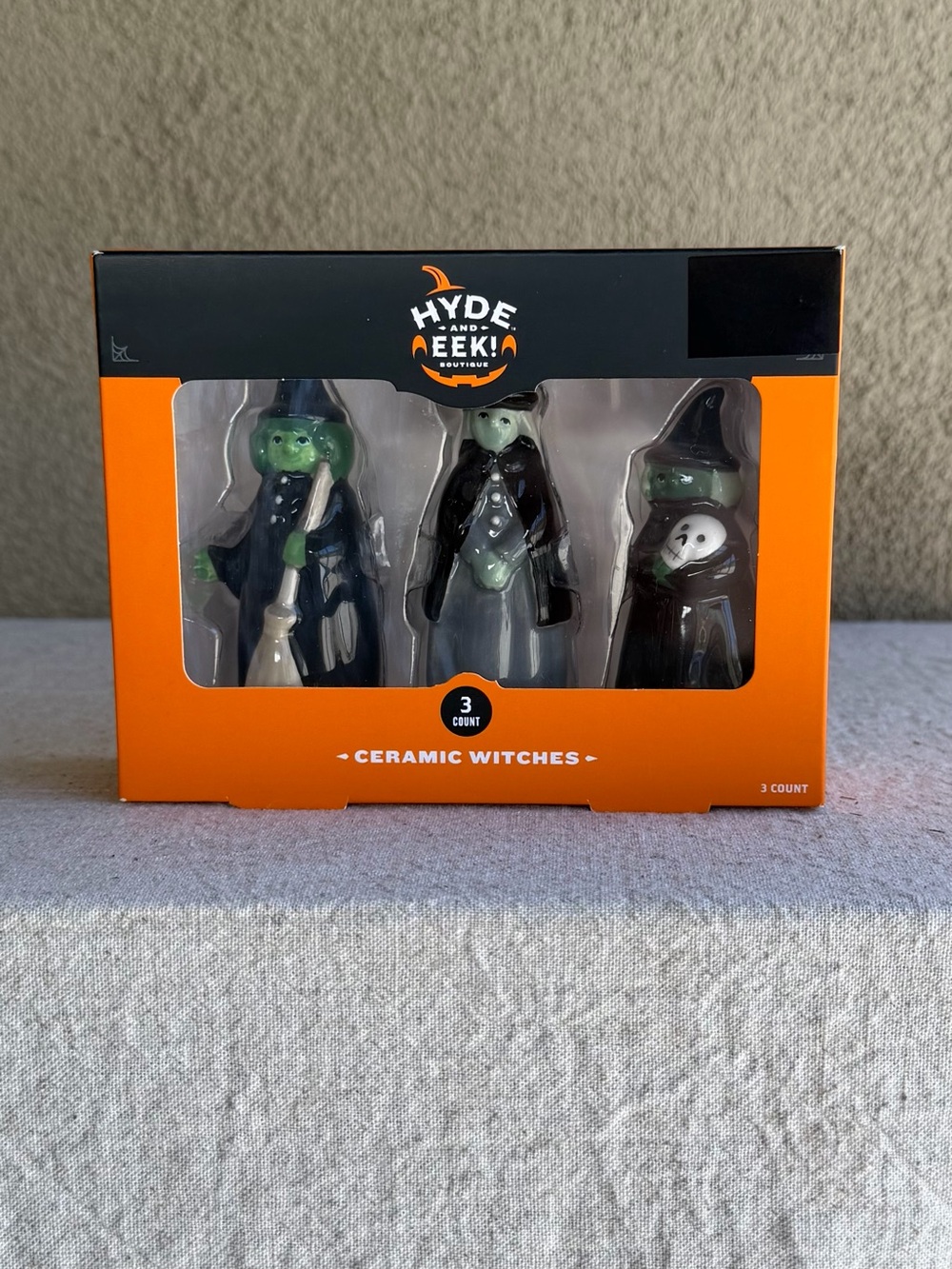 Target Hyde & EEK Ceramic Witches 3 Pc Vintage Style Halloween Cottagecore NIB